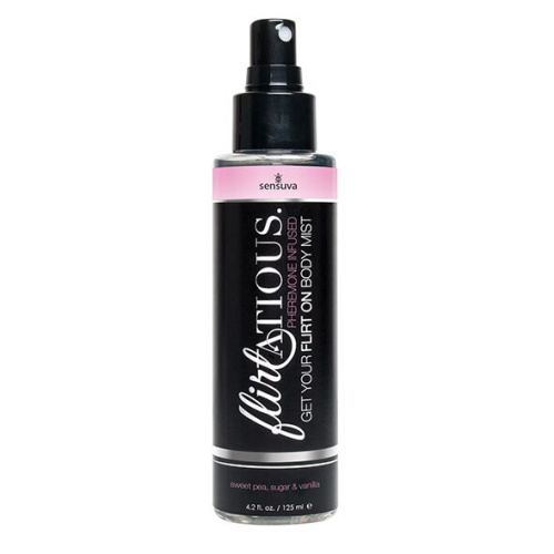 Sensuva Flirtatious Vanilla, Sugar, & Sweet Pea - Спрей-мист для тела с феромонами, 125 мл.