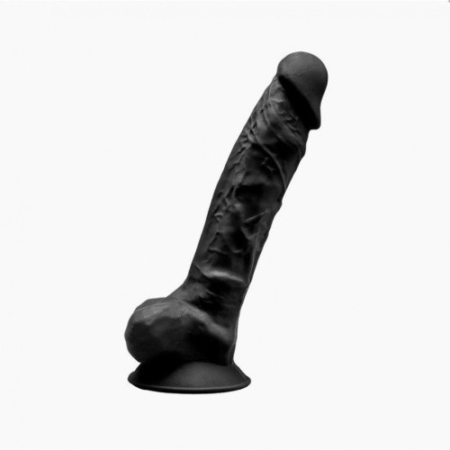 SilexD Vetus Model 1 size 8in - Фалоімітатор двошаровий, 21.5х4.2 см., (чорний) - купити в Києві, Україні