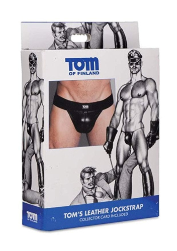 Tom of Finland Leather Jock Strap - Труси чоловічі, M/L (чорний) - купити в Києві, Україні