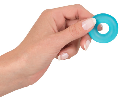 Stretchy Cock Ring - Эрекционное кольцо (голубой)
