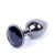 Металлическая анальная пробка с кристаллом B-Series Jewellery Dark Silver