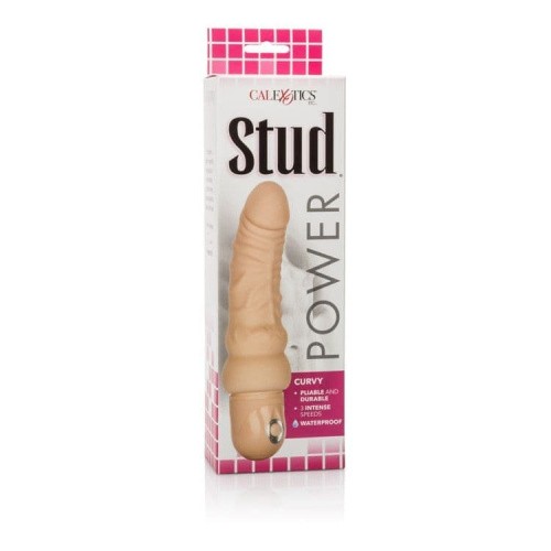 California Exotic Novelties Power Stud Curvy - Вибратор, 16x5 см (коричневый)