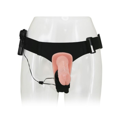 Подвійний страпон LyBaile Ultra Passionate Harness Doble Heads, 18 см - купити в Києві, Україні