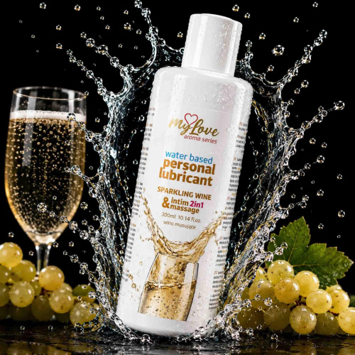2в1 лубрикант и массажный гель - MyLove Aroma Series Intim&Massage Sparkling Wine, 300 мл