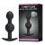 Pretty Love silicone Anal balls Black - Анальна пробка зі зміщеннями центрів ваги, 10,4х2.2-2.6 см (чорний) - купити в Києві, Україні