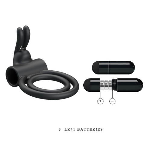 Pretty Love Osmond CockRing Vibro Black - Віброкільце, 7х3 см (чорний) - купити в Києві, Україні