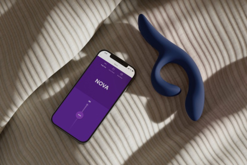 Nova 2 by We-Vibe + Лубрикант 50 мл - Смарт вибратор-кролик, 21.7х3.9 см (синий)