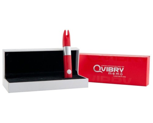 Qvibry Mini Vibe Red - Мініатюрний вібратор флешка на 4 Гб, 12х1,5 см - купити в Києві, Україні
