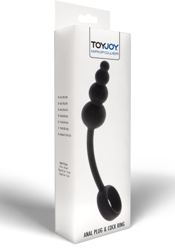 Анальная пробка ToyJoy Manpower Anal Plug & Cock Ring