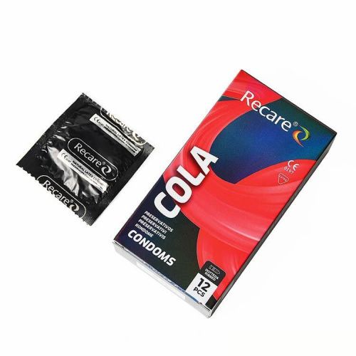 Holographic Recare Cola Dotted&Ribbed Condoms з ароматом Коли, 12шт - купити в Україні | Секс шоп SEX-SHOP.ua