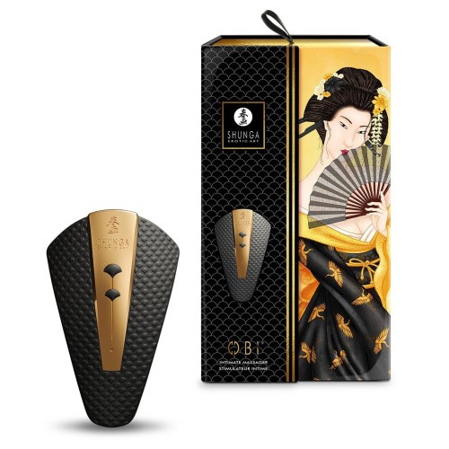 Shunga Obi Intimate Massager Black – вібратор для клітора, 11.5х7 см (чорний) - купити в Києві, Україні