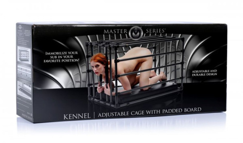 Master Series Kennel Adjustable Bondage Cage – міцна розбірна клітина для покарань - купити в Києві, Україні