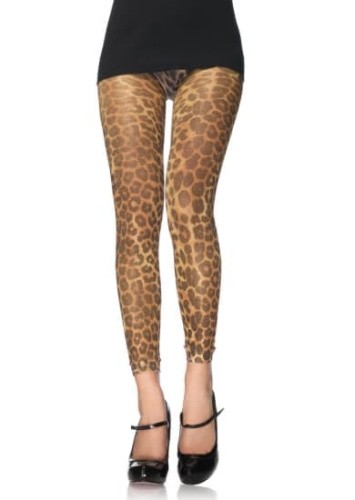 Leg Avenue Lurex leopard - Леопардовые леггинсы, S-L (леопардовый)