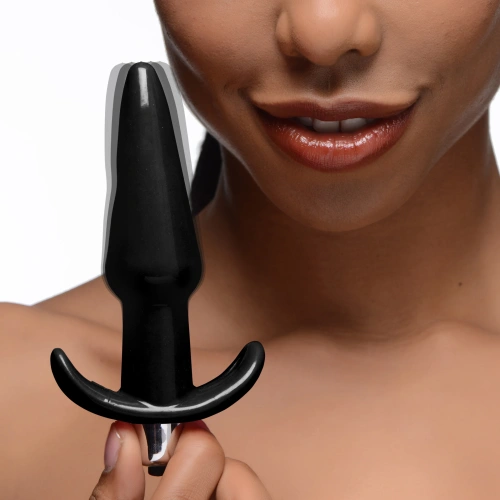 Frisky Smooth Vibrating Anal Plug - Black - Анальная пробка с вибрацией, 12х3 см (черный)