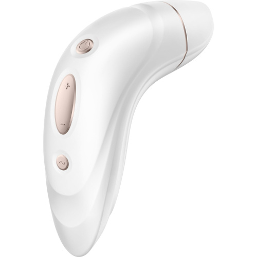 Satisfyer Pro Plus Vibration - Вакуумный стимулятор клитора с вибрацией, 11.6х4.4 см (белый)