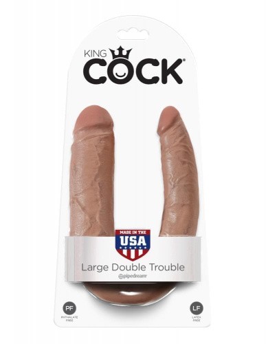 Pipedream King Cock U-Shaped Double Trouble L двойной фаллоимитатор 17.8х4.3 см.