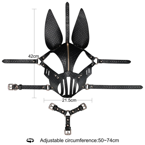 БДСМ маска кролика LoveToy Rebellion Reign Dark Bunny Mask