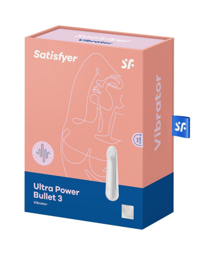 Satisfyer Ultra Power Bullet 3 White минивибратор вибропуля, 8.7х2.3 см (белый)