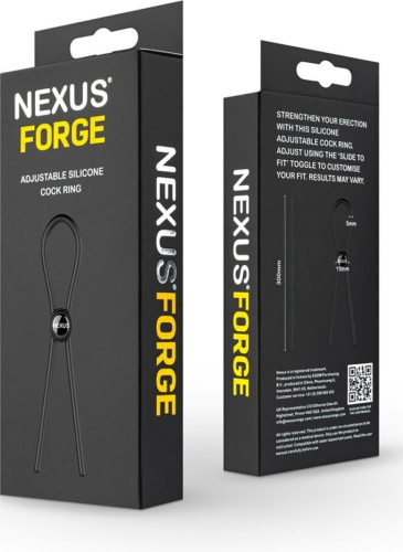 Nexus FORGE Single Adjustable Lasso - Black - Ерекційна петля, 30 см (чорний) - купити в Києві, Україні