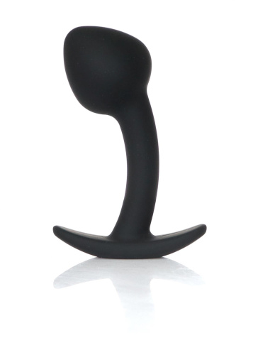 Анальная пробка Boys of Toys Silicone Black Curved Plug - размер M