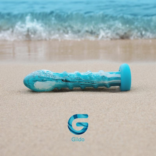 Стеклянный фаллоимитатор Gildo Ocean Wave Glass Dildo