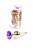 Boss Jewellery Gold Butt Plug Purple - Анальна пробка з кристалом, 9,5х3 см (фиолетовый) Boss Jewellery Gold Butt Plug Purple - Анальна пробка з кристалом, 9,5х3 см (фиолетовый)