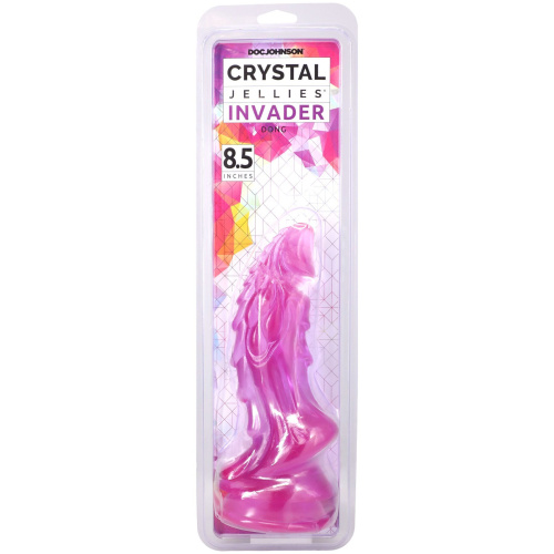 Фэнтезийный фаллоимитатор Doc Johnson Crystal Jellies Invader 8.5 Inch, 21,6 см