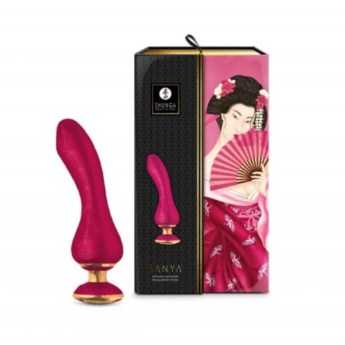 Shunga Sanya Intimate Massager - Вибратор для точки G, 18.5х3.8 см (малиновый)