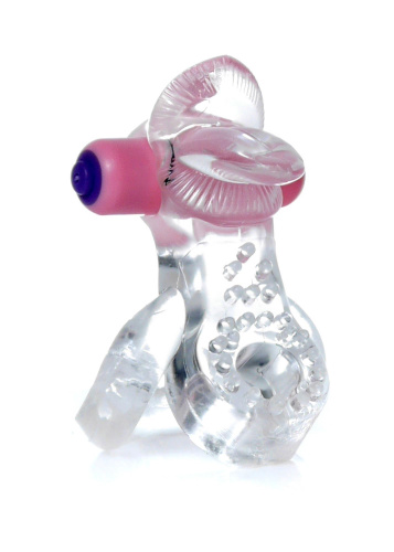 Эрекционное виброкольцо B-Series Tongue Vibro CockRing