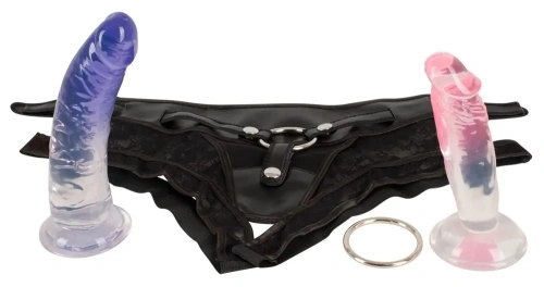 You2Toys Strap-On Kit for Playgirl - страпон с двумя насадками, 21.5 и 16.7 см