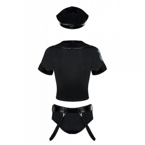 Эротический костюм Obsessive Police set, S/M (черный)