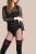 Gabriella Cheryl 60 den - Колготки с имитацией чулок и красными розами, 2 (чёрный с красным)