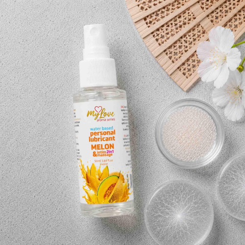 2в1 лубрикант и массажное масло - MyLove Aroma Series Intim&Massage Melon, 50 мл