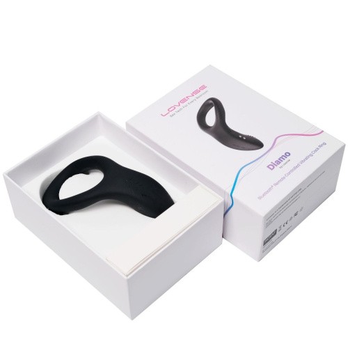 Lovense Diamo Cock Ring - віброкільце з керуванням зі смартфона, 11.3х4.4 см (чорний) - купити в Києві, Україні