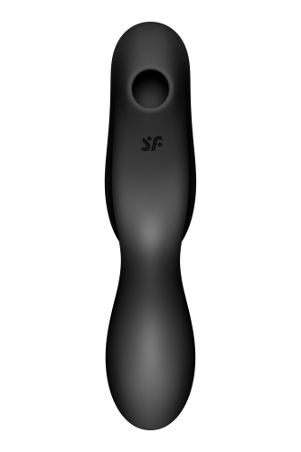Satisfyer Curvy Trinity 2 - Вакуумный клиторальный стимулятор и массажер для точки G, 16.8х3.8 см (чёрный)