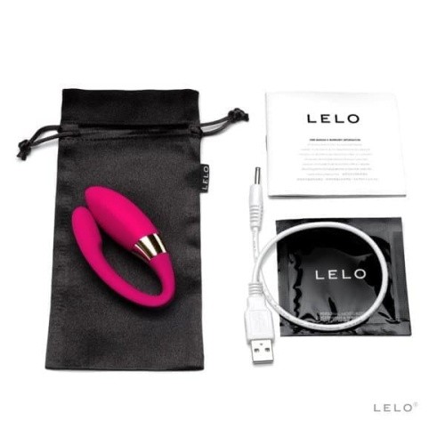 Lelo Noa - Вибромассажер для пары, 8.5х4.2 см (вишневый)