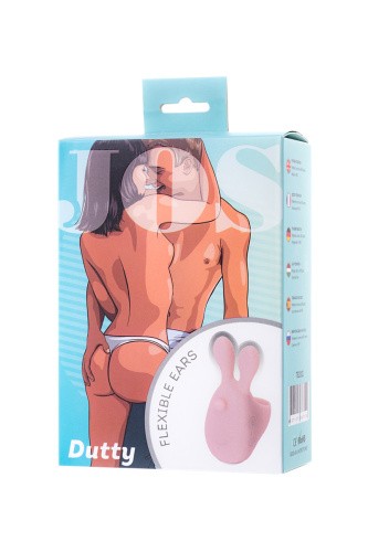 Toyfa JOS Dutty - Вибронасадка на палец в форме кролика, 8х3 см (розовый)