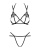 Obsessive Badossa 2-pcs set - Комплект открытого белья, S/M (чёрный)