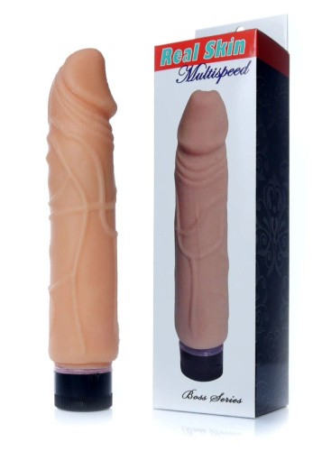 Boss - Real Skin Multispeed Flesh - Вибратор, 22х4 см