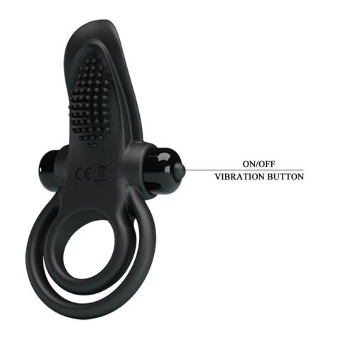Pretty Love Vibro Penis Ring Black – Эрекционное кольцо, 11,3х5,6 см (черный)