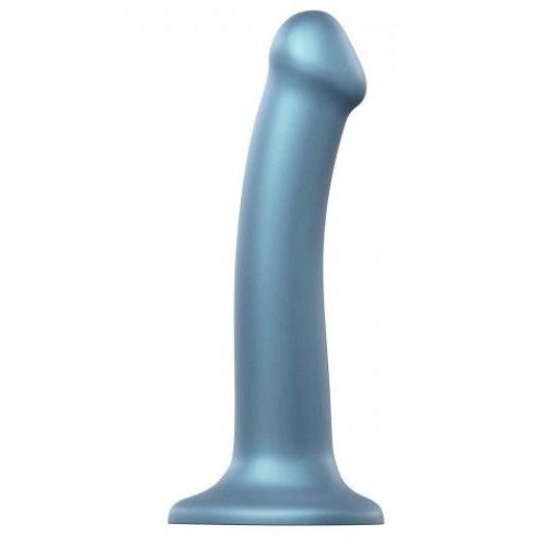 Strap-On-Me Mono Density Dildo, M - Насадка для страпону гнучка, 18х3.3 см., (блакитна) - купити в Києві, Україні