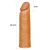 LoveToy Pleasure X-Tender Penis Sleeve Brown Add 1"- Насадка на пенис, +3 см (коричневый)