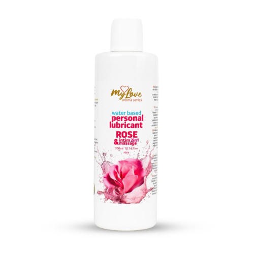 2в1 лубрикант и массажный гель - MyLove Aroma Series Intim&Massage Rose, 300 мл