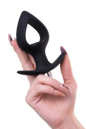 Toyfa Popo Pleasure Anal Plug Cordis M Vibro - Анальная вибропробка, 14х5.5 см (чёрный)