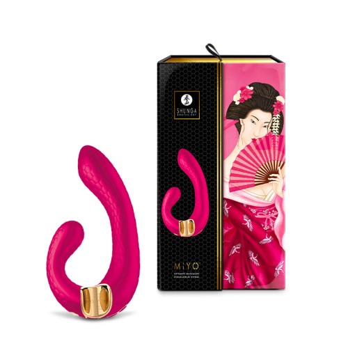 Shunga - Miyo Intimate Massager - Вибратор,18.5х3.8 см (малиновый)