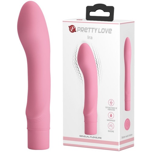 Love Ira Vibrator Pink - Мини-вибратор для точки G, 15х3.1 см (светло-розовый)