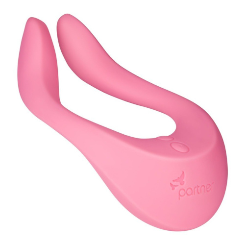 Satisfyer Partner Multifun 2-багатофункціональний вібратор для пар, 13х7х3. 5 см (рожевий) - купити в Києві, Україні