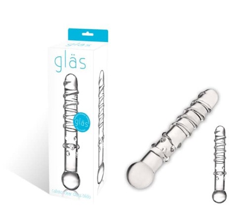Фаллоимитатор Glas - Callisto Clear Glass Dildo 18х3,8 см