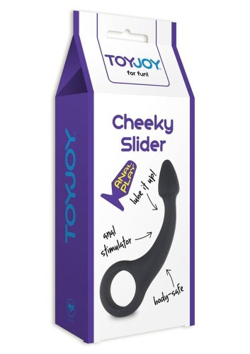 Анальный стимулятор Cheeky Slider, 13,5х2 см (черный)