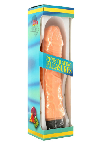 Реалистичный вибратор Seven Creations P-shape №6, 18.5 см